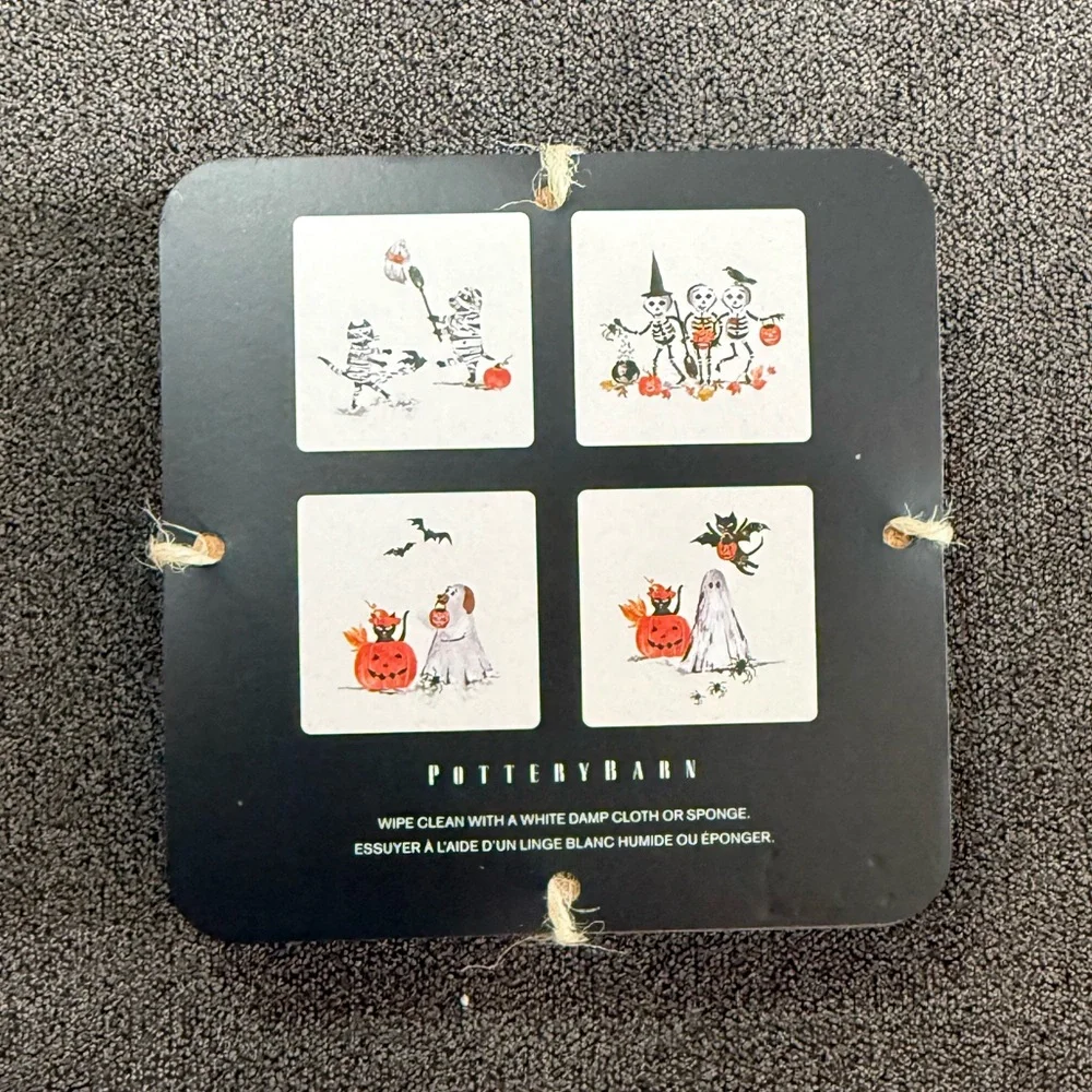 Pottery Barn Doug & Friends Coasters - Mixed of 4